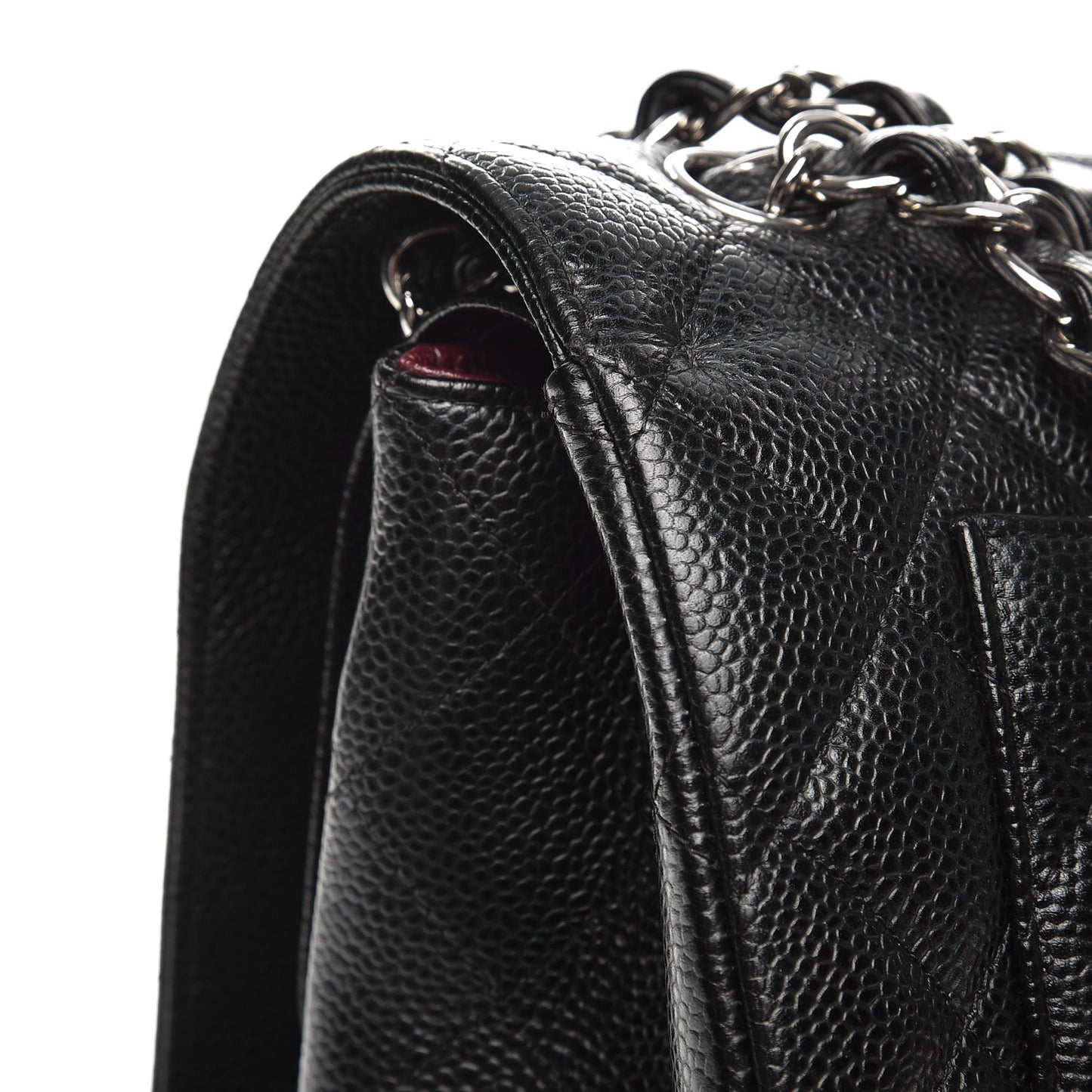 Caviar Quilted Maxi Double Flap Black