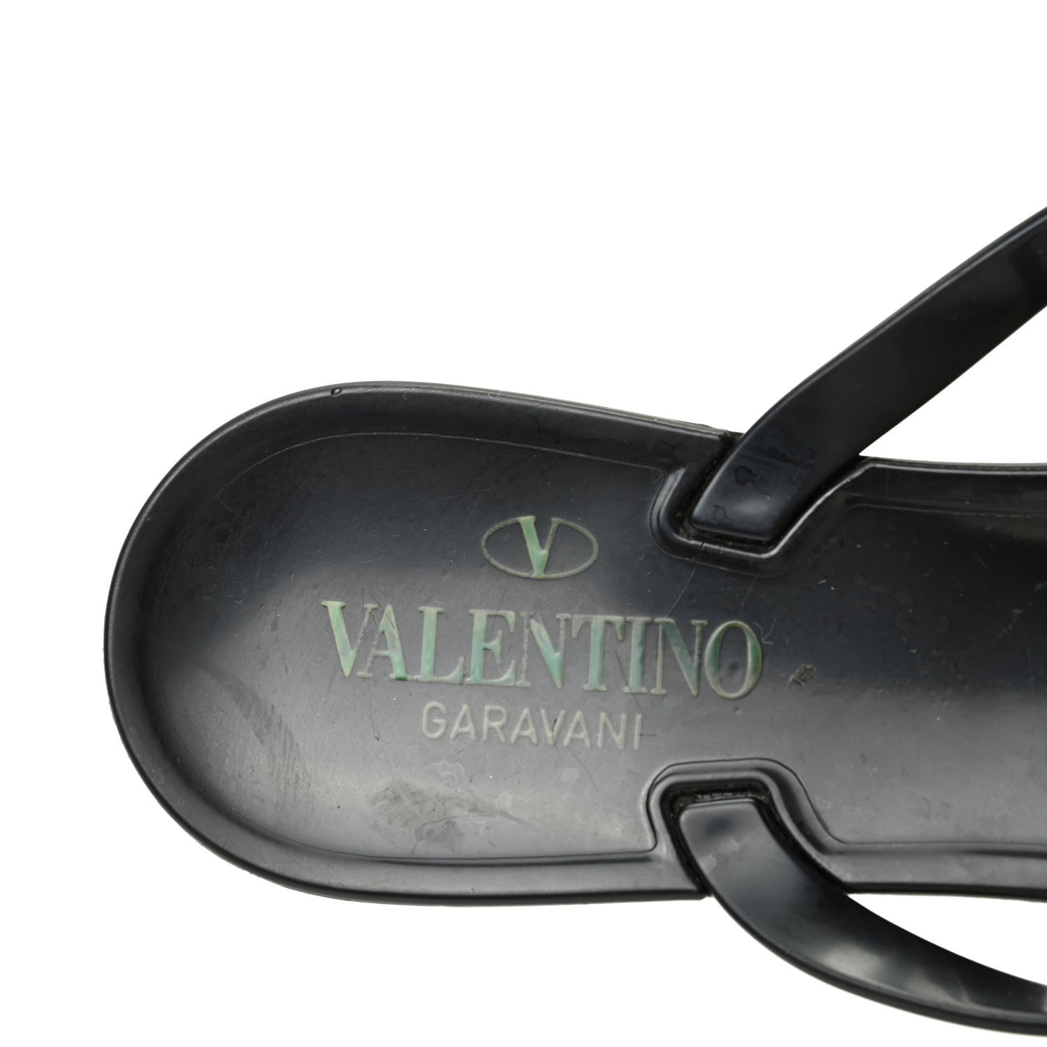 Valentino Garavani PVC Jelly Rockstud Bow Thong Sandals 39 Black 8 of 11