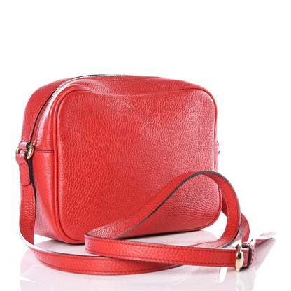 Gucci Pebbled Calfskin Small Soho Disco Bag Tabasco Red 2 of 12