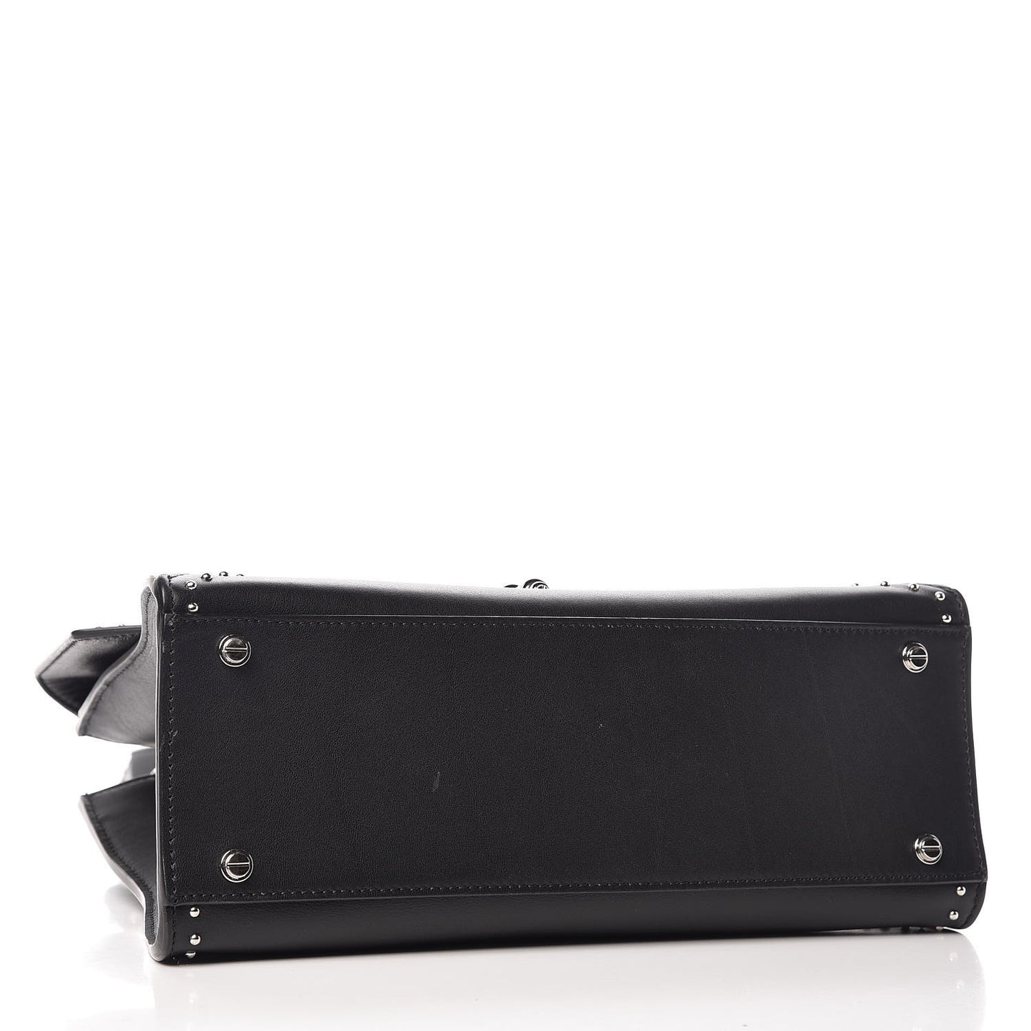 Calfskin Studded Small Obsedia Satchel Black
