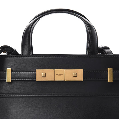 Saint Laurent Smooth Calfskin Manhattan Nano Shopper Tote Black 9 of 9