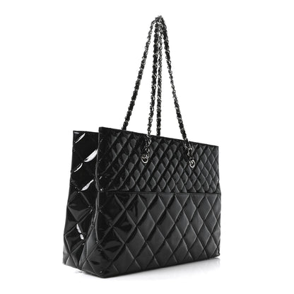 Chanel Vinyl Quilted In The Business Tote Black 3 of 10