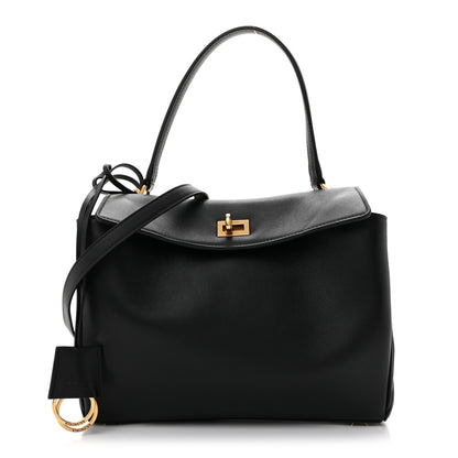 Balenciaga Natural Smooth Calfskin Small Rodeo Top Handle Handbag Black 1 of 12
