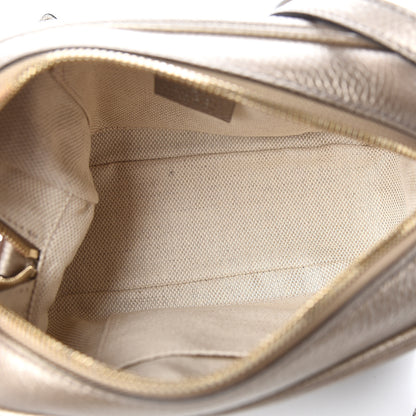 Gucci Metallic Pebbled Calfskin Small Soho Disco Bag Golden Beige 5 of 10