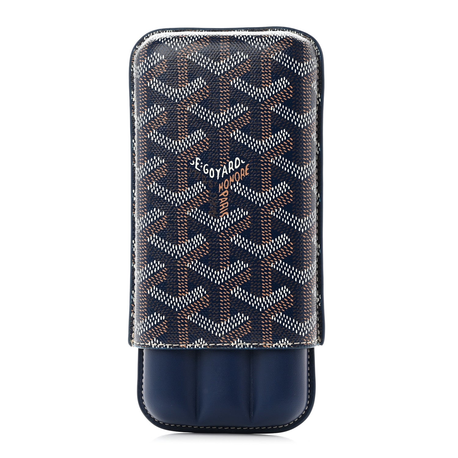 Goyard Goyardine Churchill 3 Cigar Case Navy 1 of 10