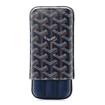 Goyard Goyardine Churchill 3 Cigar Case Navy 1 of 10