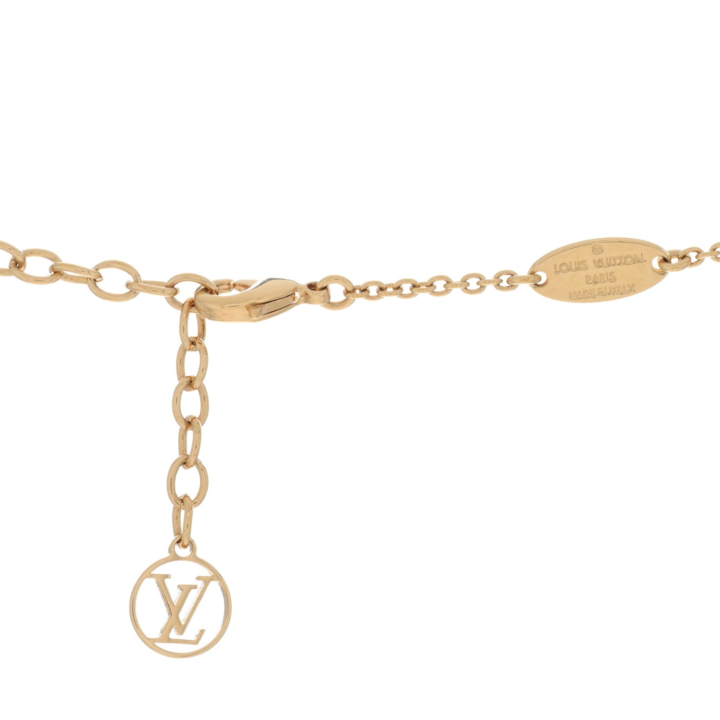 Crystal Loulougram Necklace Gold