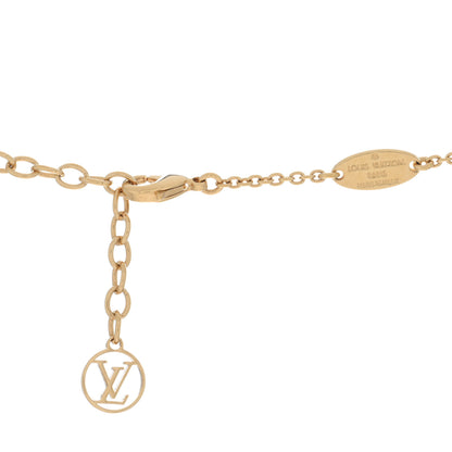 Louis Vuitton Crystal Loulougram Necklace Gold 4 of 4