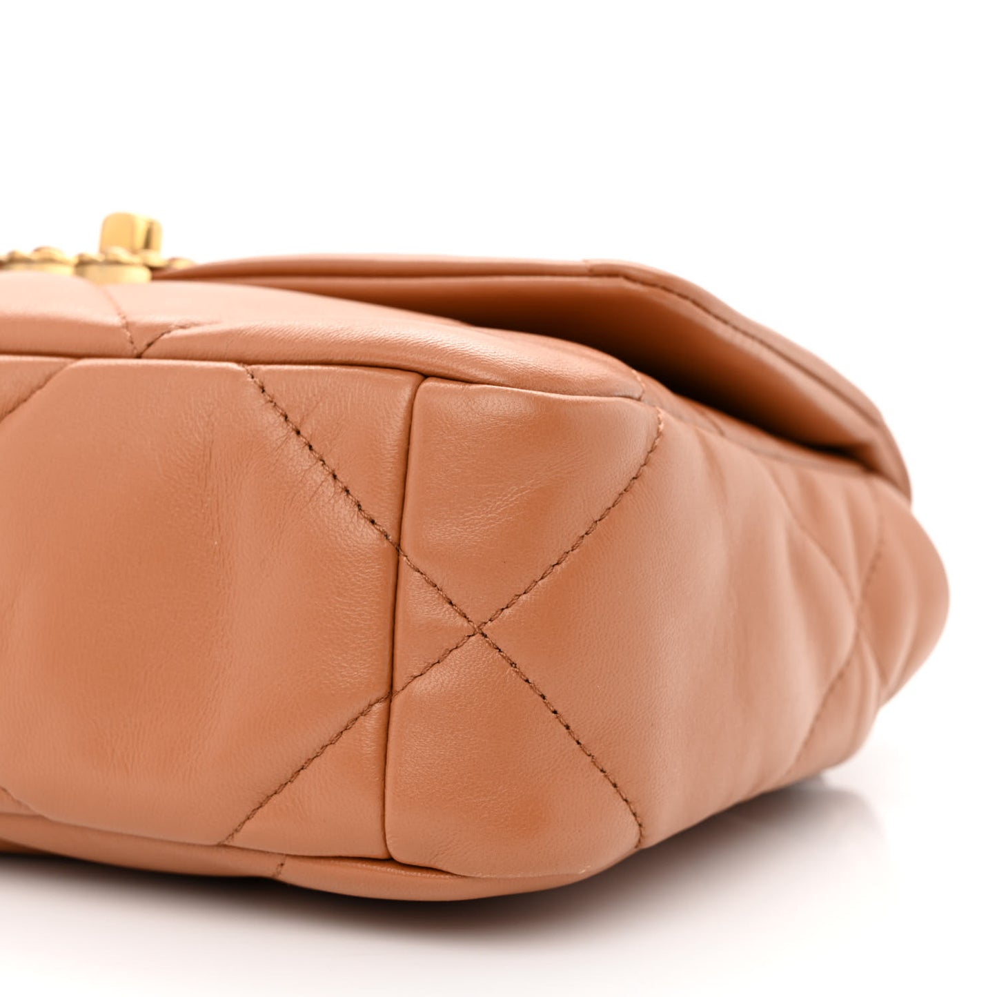 Lambskin Quilted Medium Chanel 19 Flap Brown