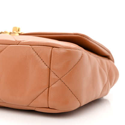 Chanel Lambskin Quilted Medium Chanel 19 Flap Brown 10 of 11