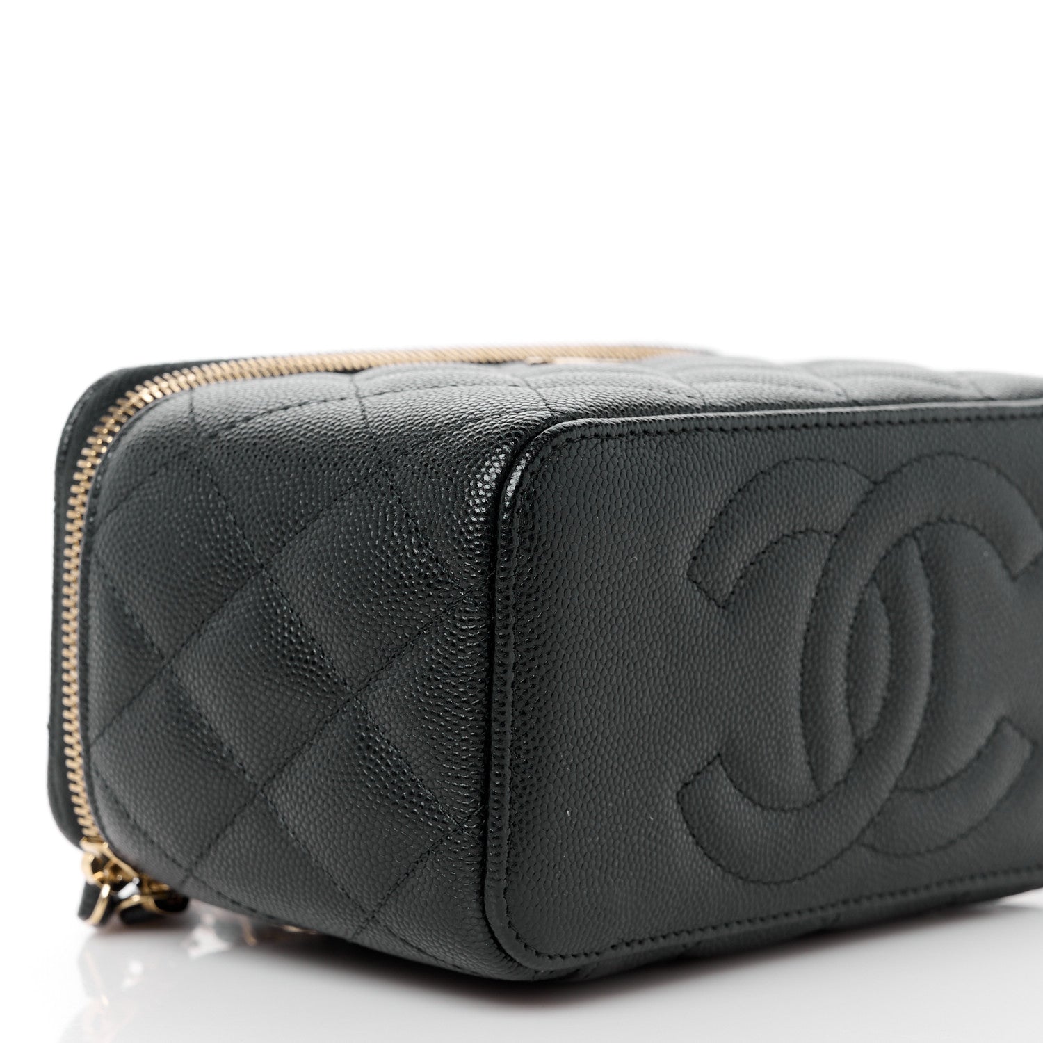 Chanel Caviar Quilted Small Vanity Case With Chain Black 9 of 12
