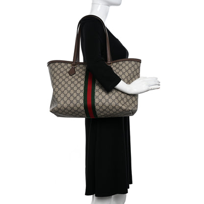 Gucci GG Supreme Monogram Medium Ophidia Shopping Tote Brown 2 of 17