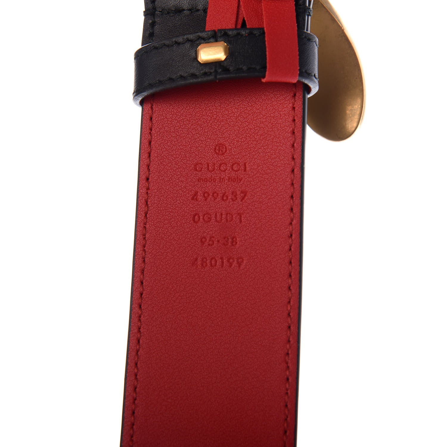 Gucci Calfskin Queen Margaret Bee Belt 95 38 Black 3 of 4