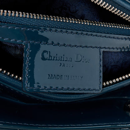 Christian Dior Patent Cannage Medium Lady Dior Navy Blue 6 of 12