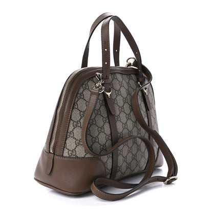 Gucci GG Supreme Monogram Margaux Calfskin Small Nice Top Handle Dome Bag Beige Ebony Acero 3 of 10
