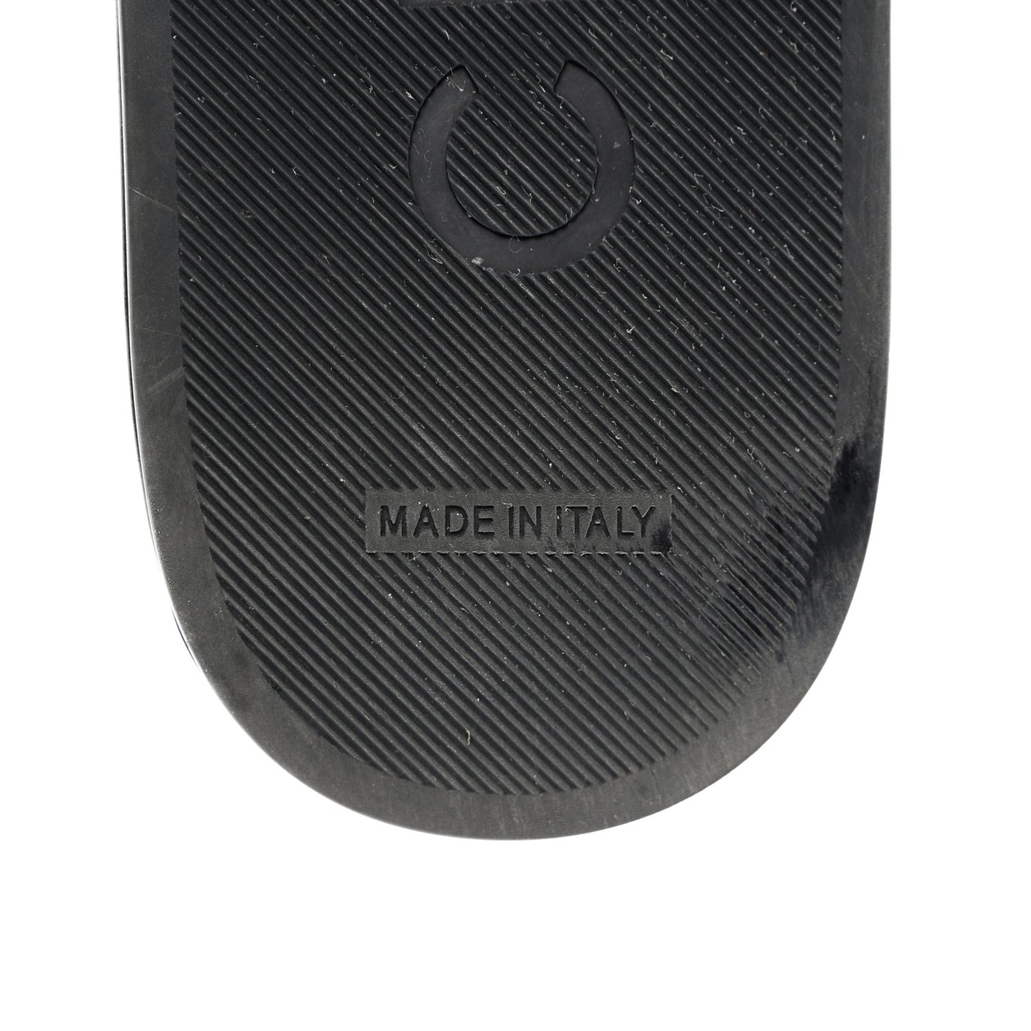 Satin Canvas Chain Slides Sandals Flats 40 Marine