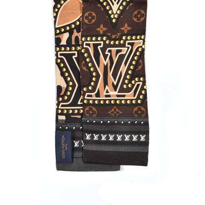 Louis Vuitton Silk Monogram LV World Bandeau Brown 2 of 3