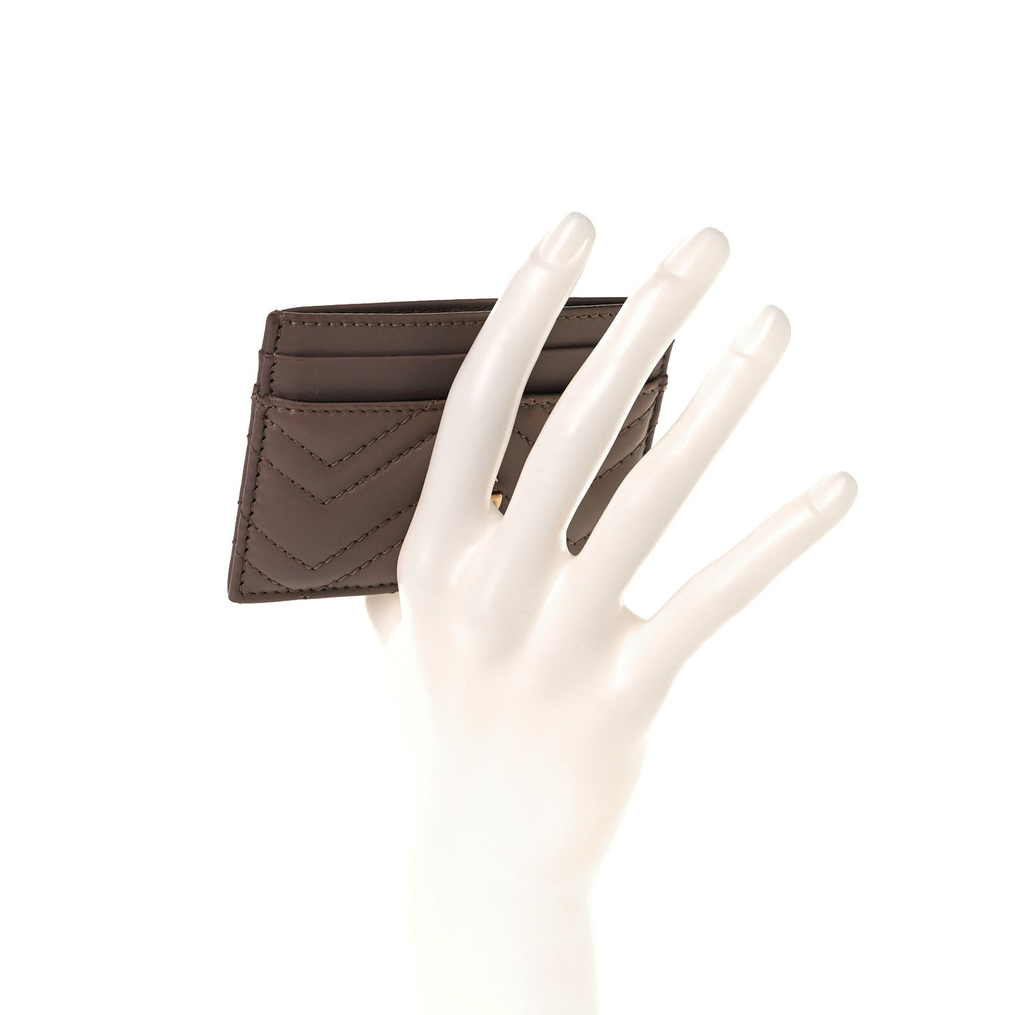 Calfskin Matelasse GG Marmont Card Holder Porcelain Rose