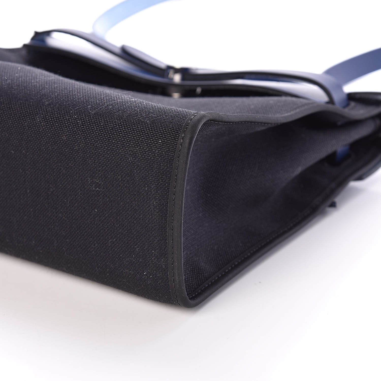 Hermes Vache Hunter Toile Herbag Zip 31 PM Bleu Saphir Black 10 of 10