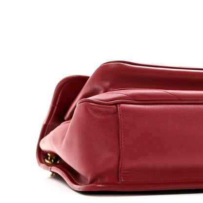 Saint Laurent Lambskin Matelasse Monogram Medium Niki Chain Satchel Rouge Legion 9 of 10