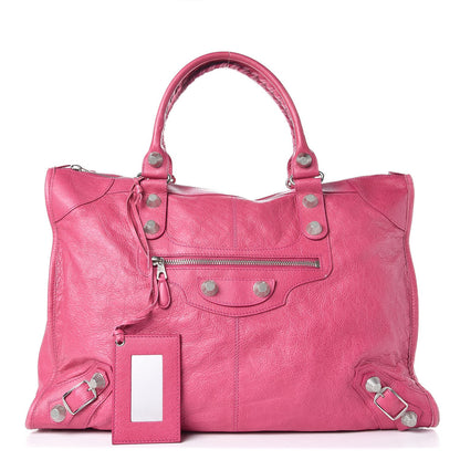 Balenciaga Agneau Giant 21 Silver Hardware Weekender Cyclamen Fucsia 1 of 15