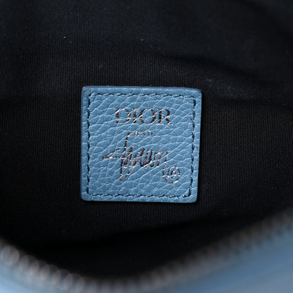 Christian Dior X SHAWN STUSSY Grained Calfskin Saddle Bag Blue 12 of 21