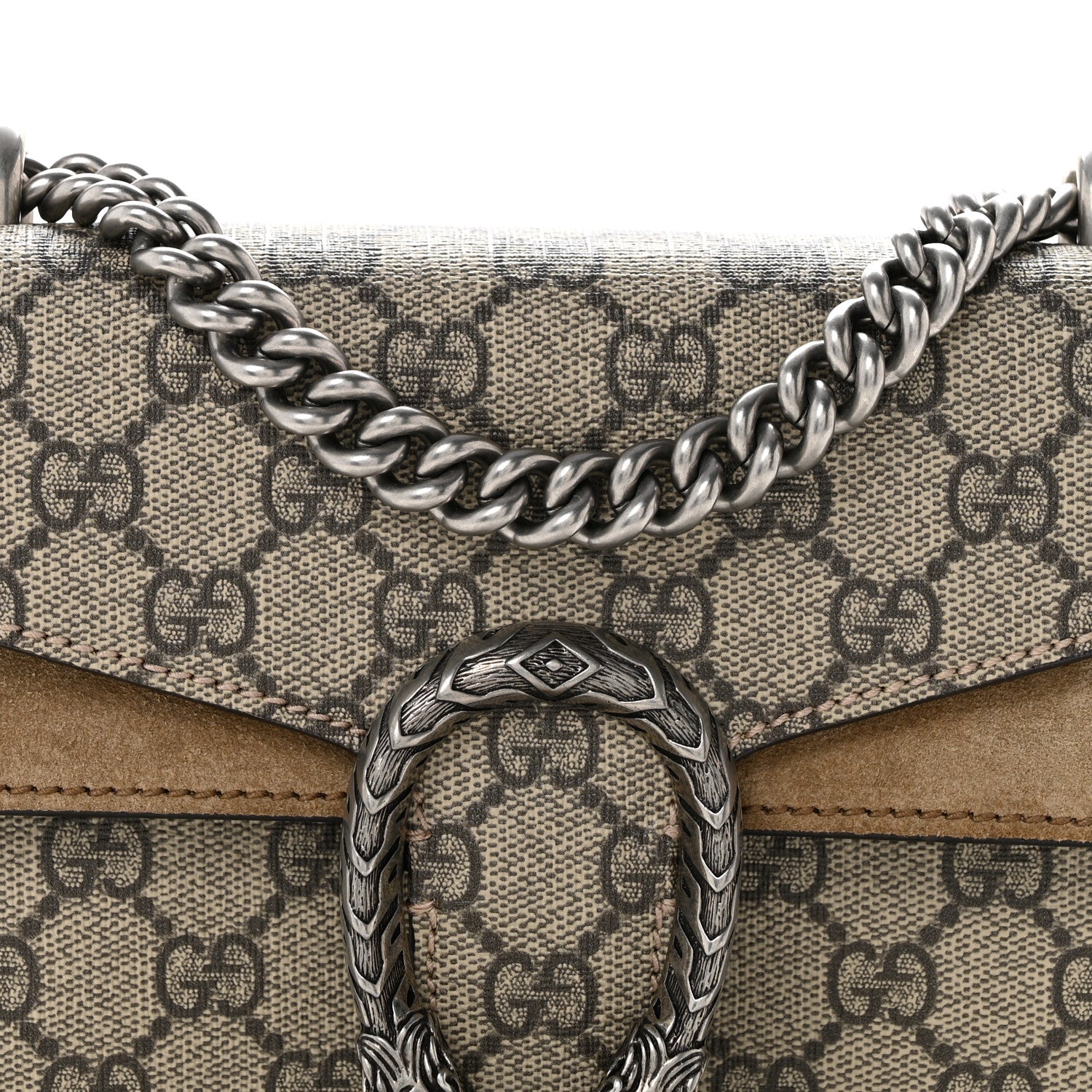 Gucci GG Supreme Monogram Mini Dionysus Shoulder Bag Taupe 8 of 11
