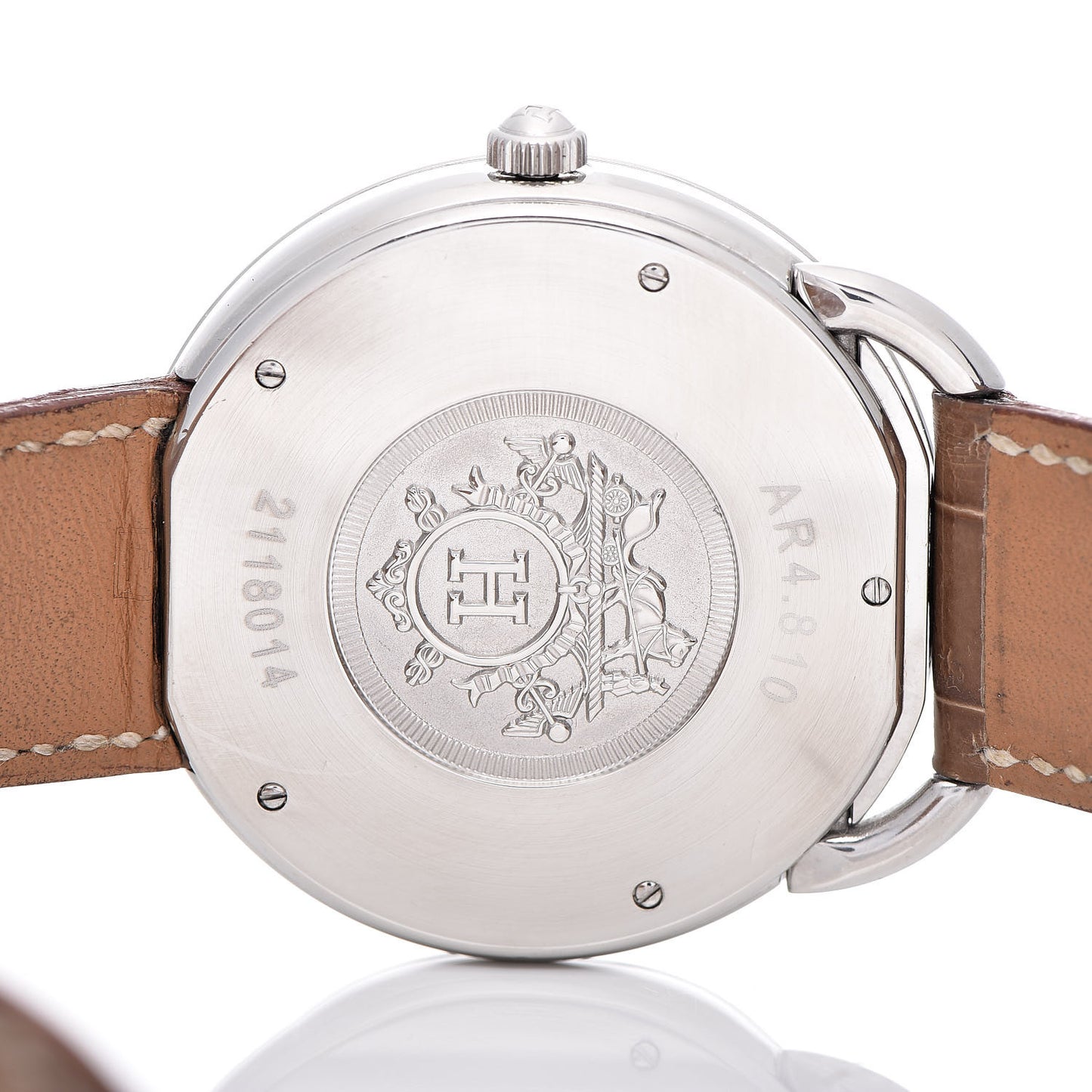 Stainless Steel Alligator 41mm Arceau Automatic Watch Gris Elephant
