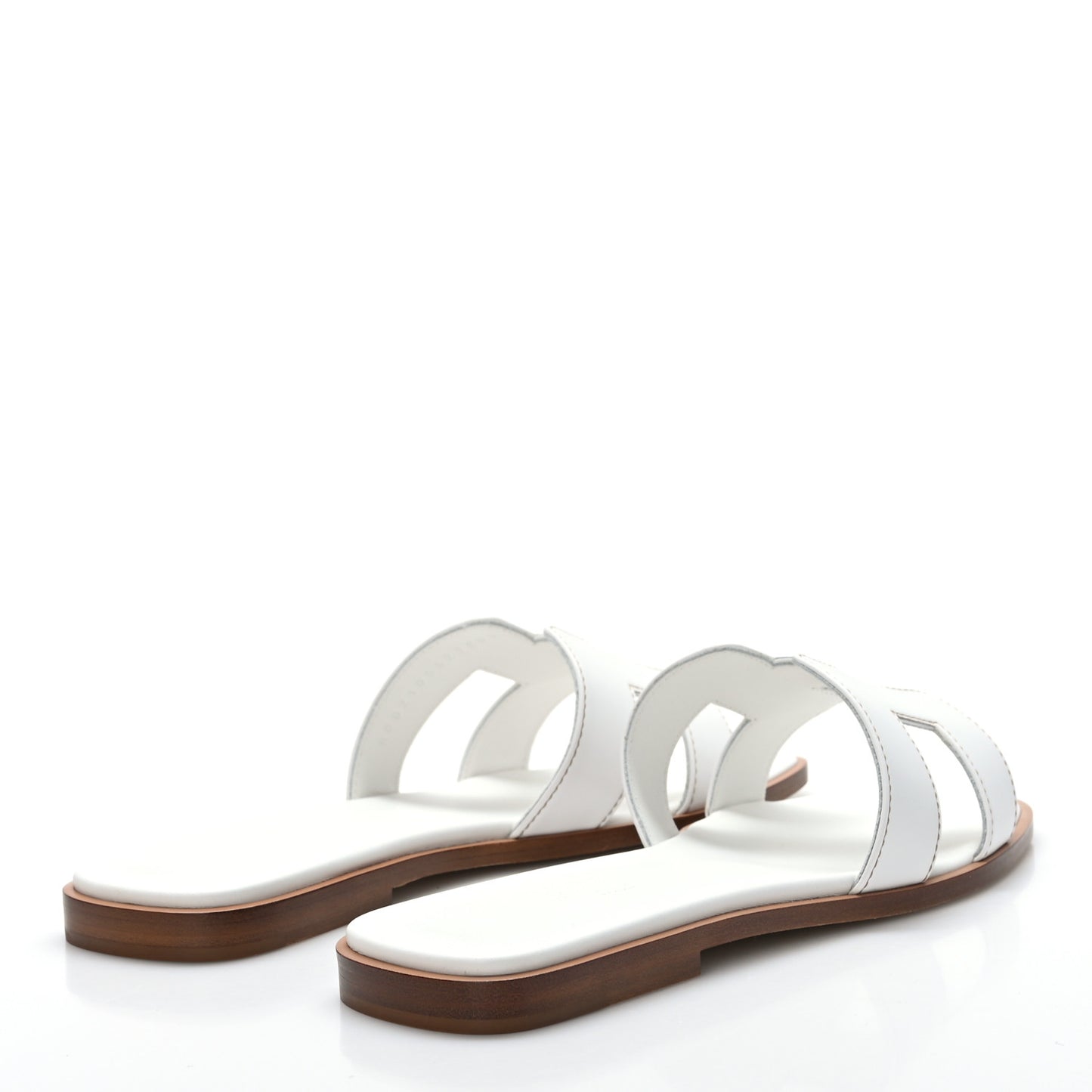 Box Calfskin Oran Sandals 37 White