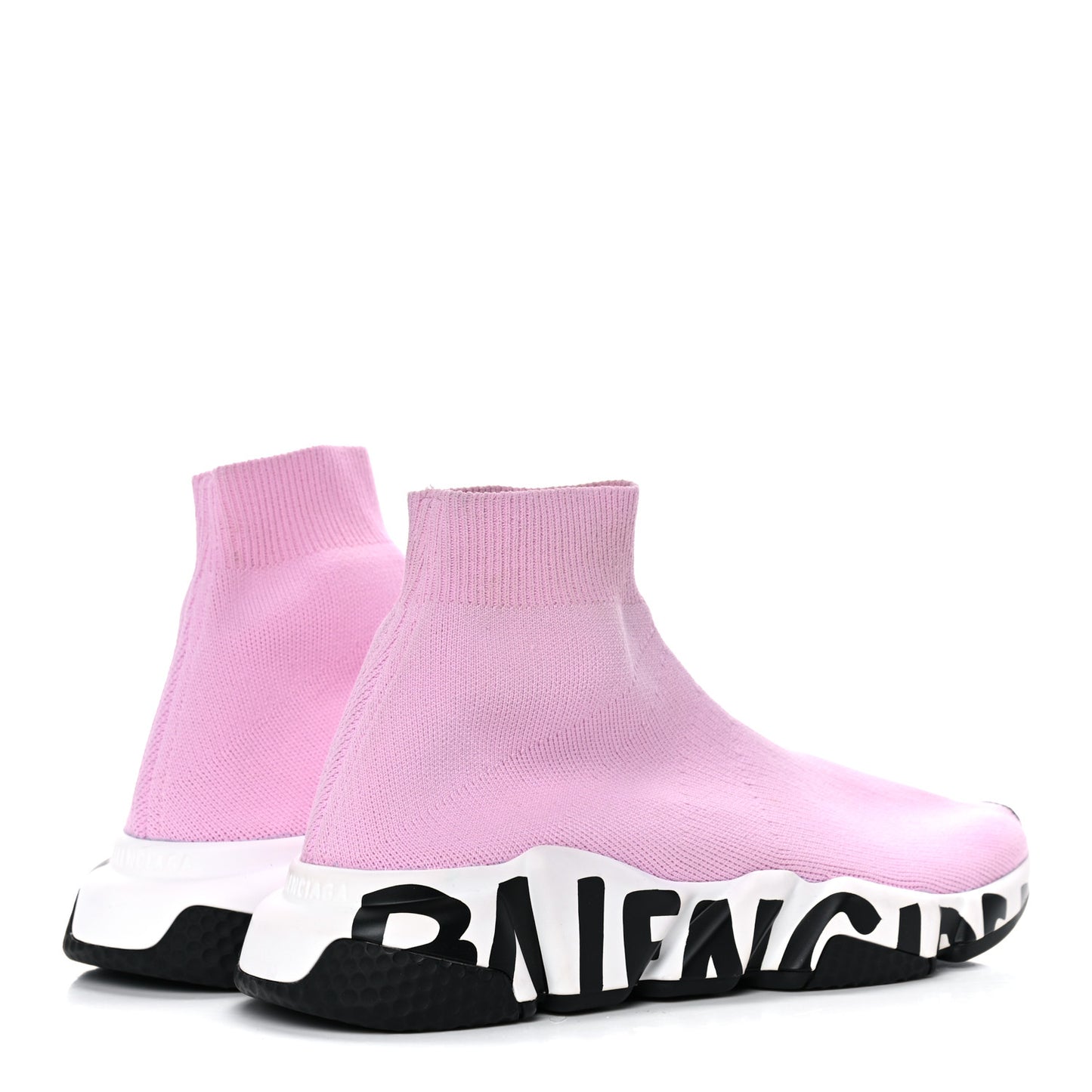 Neoprene Knit Womens Speed Graffiti Sneakers 37 Light Pink White Black