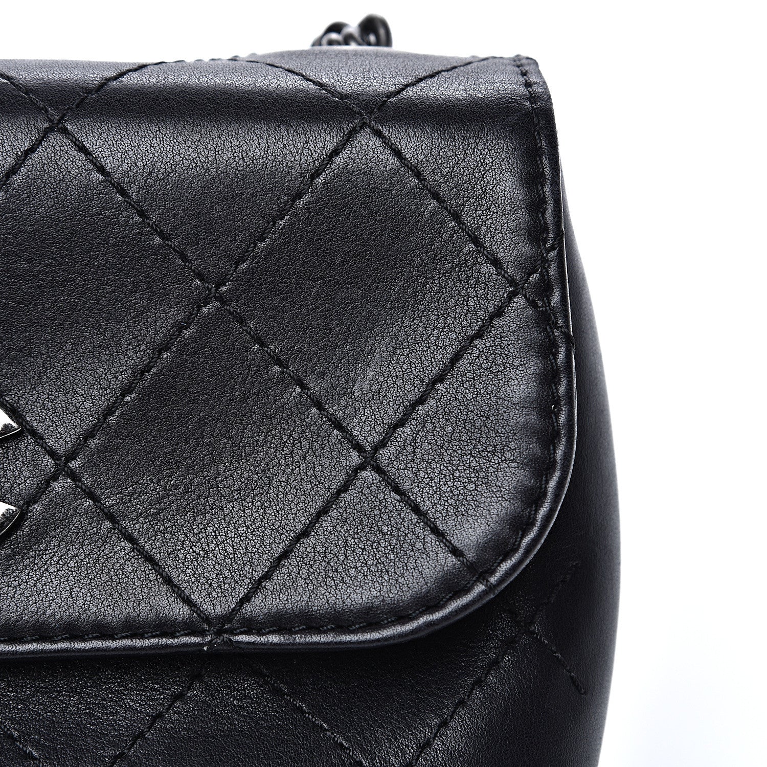 Chanel Calfskin Stitched Small Crossbody Flap Black 14 of 17