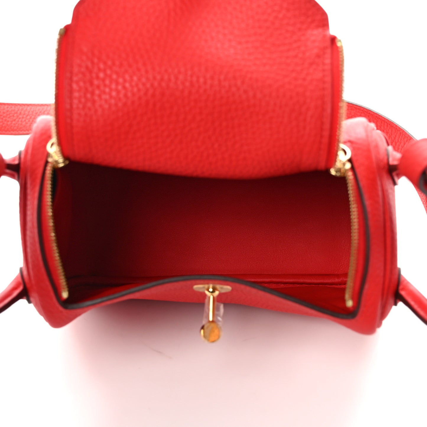 Taurillon Clemence Mini Lindy 20 Rouge de Coeur