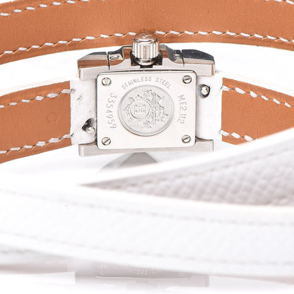 Hermes Stainless Steel Epsom 16mm Medor Double Tour Quartz Watch Blanc 6 of 12