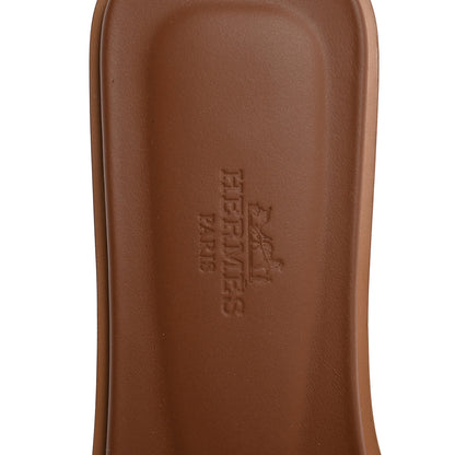 Hermes Box Calfskin Oran Sandals 37 Gold 7 of 10