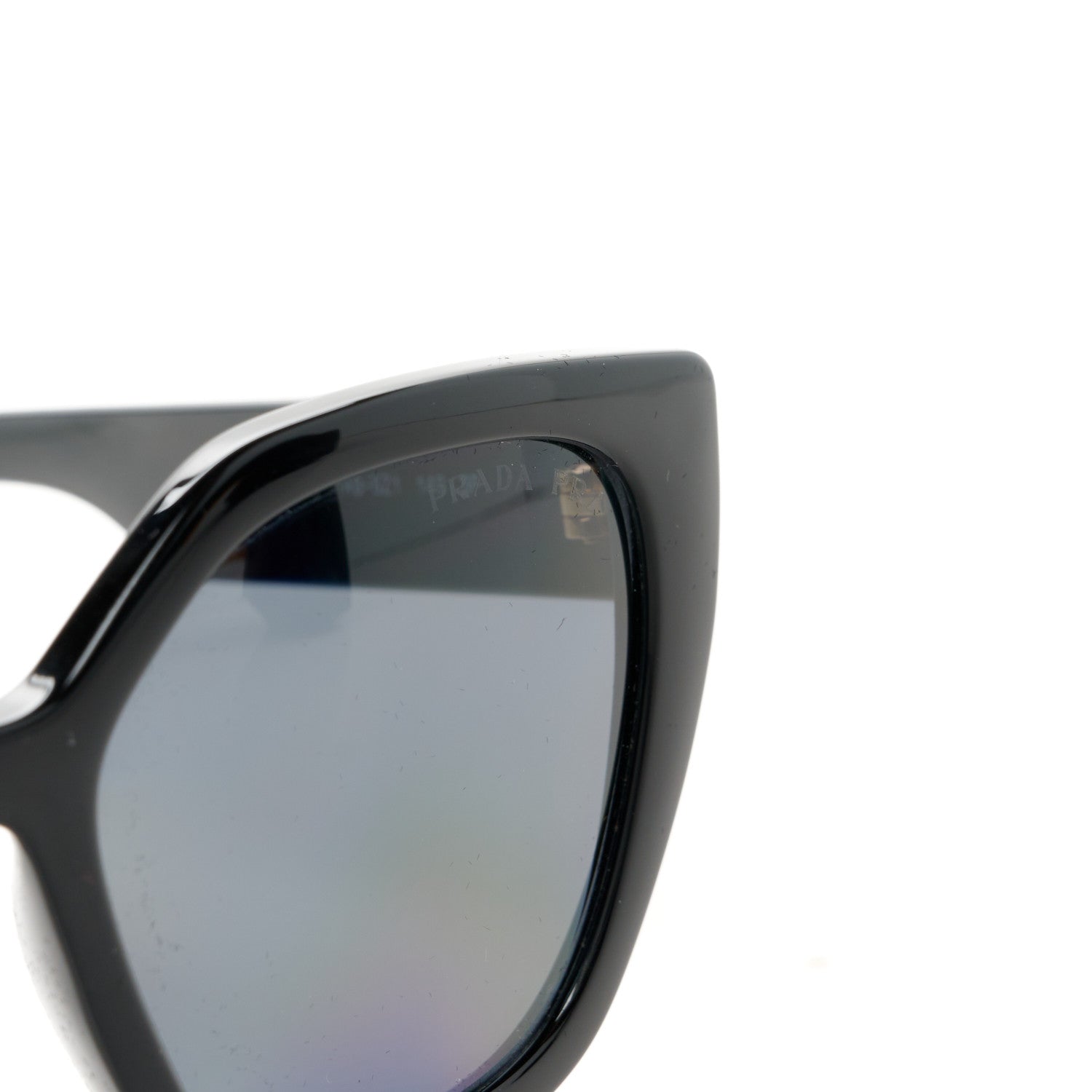 Prada Cat Eye Sunglasses SPR 24X Black 7 of 8