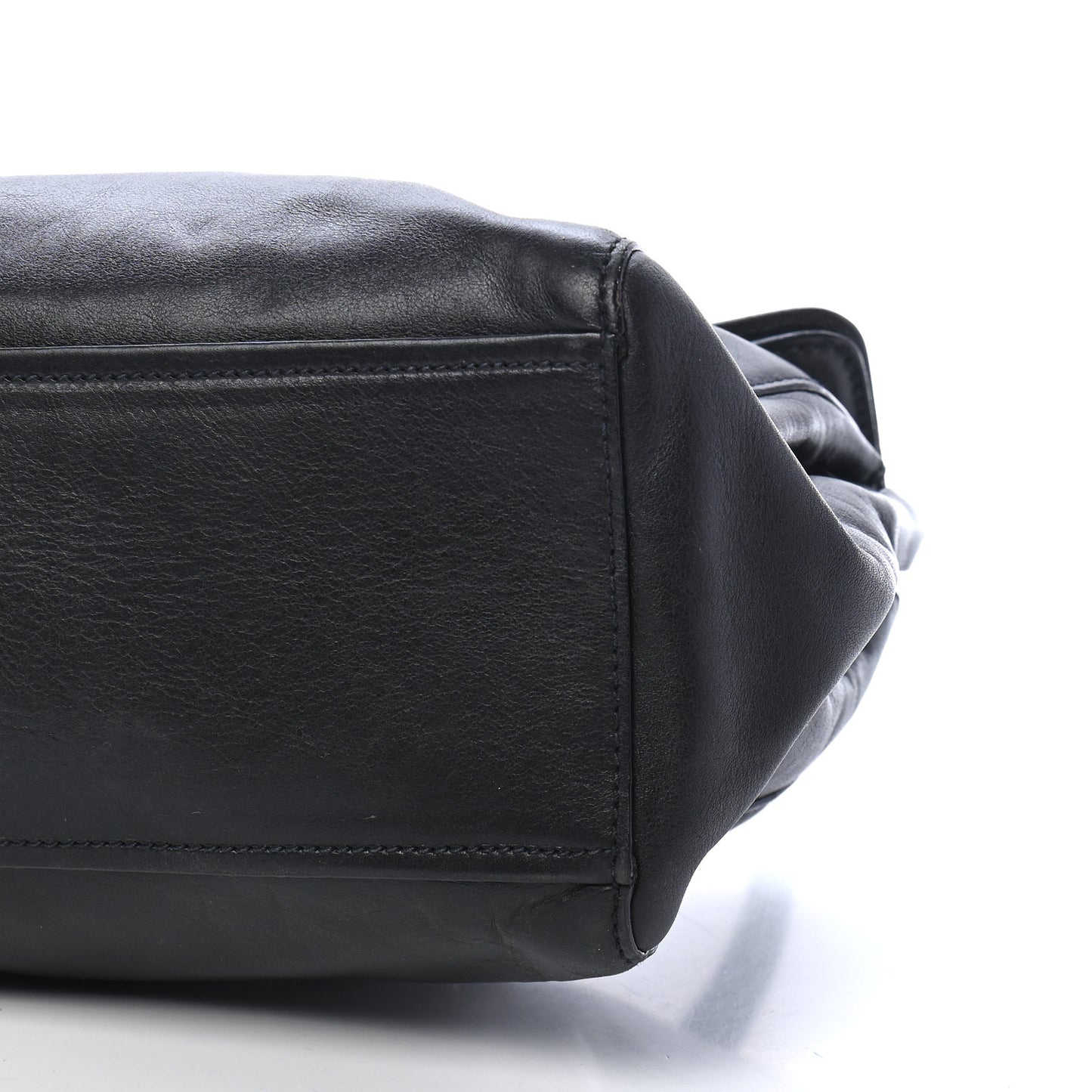 Royal Calf Easy Foldover Pushlock Satchel Black