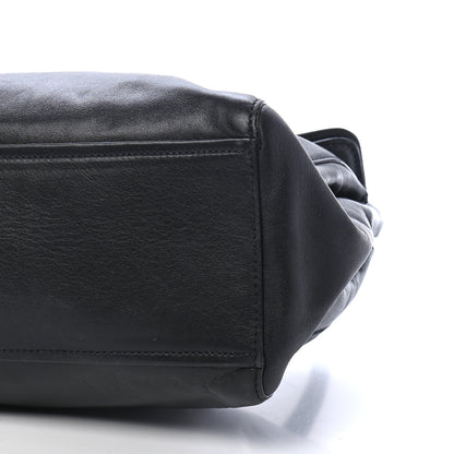 Prada Royal Calf Easy Foldover Pushlock Satchel Black 9 of 9