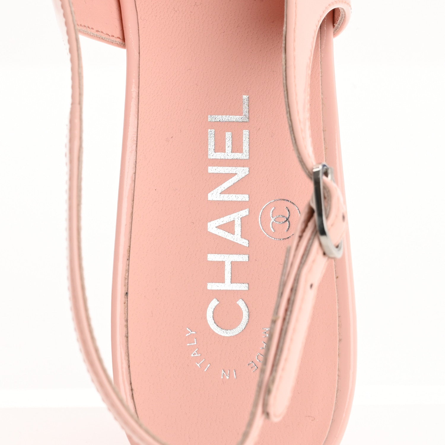 Chanel Patent Calfskin Cap Toe CC Slingback Pumps 39 Light Pink 7 of 10