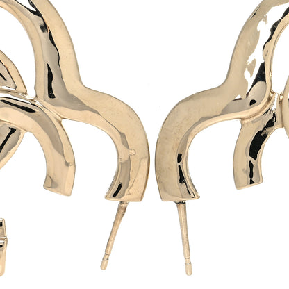 Chanel Metal CC Heart Coco In Love Hoop Earrings Gold 3 of 4