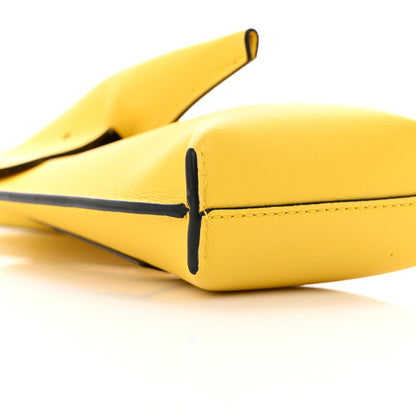 Loewe Calfskin Elephant Pouch Crossbody Bag Yellow 9 of 11