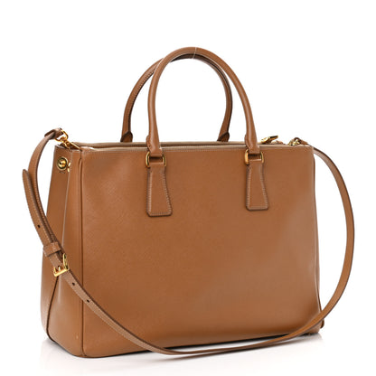 Prada Saffiano Medium Galleria Double Zip Tote Caramel 2 of 15