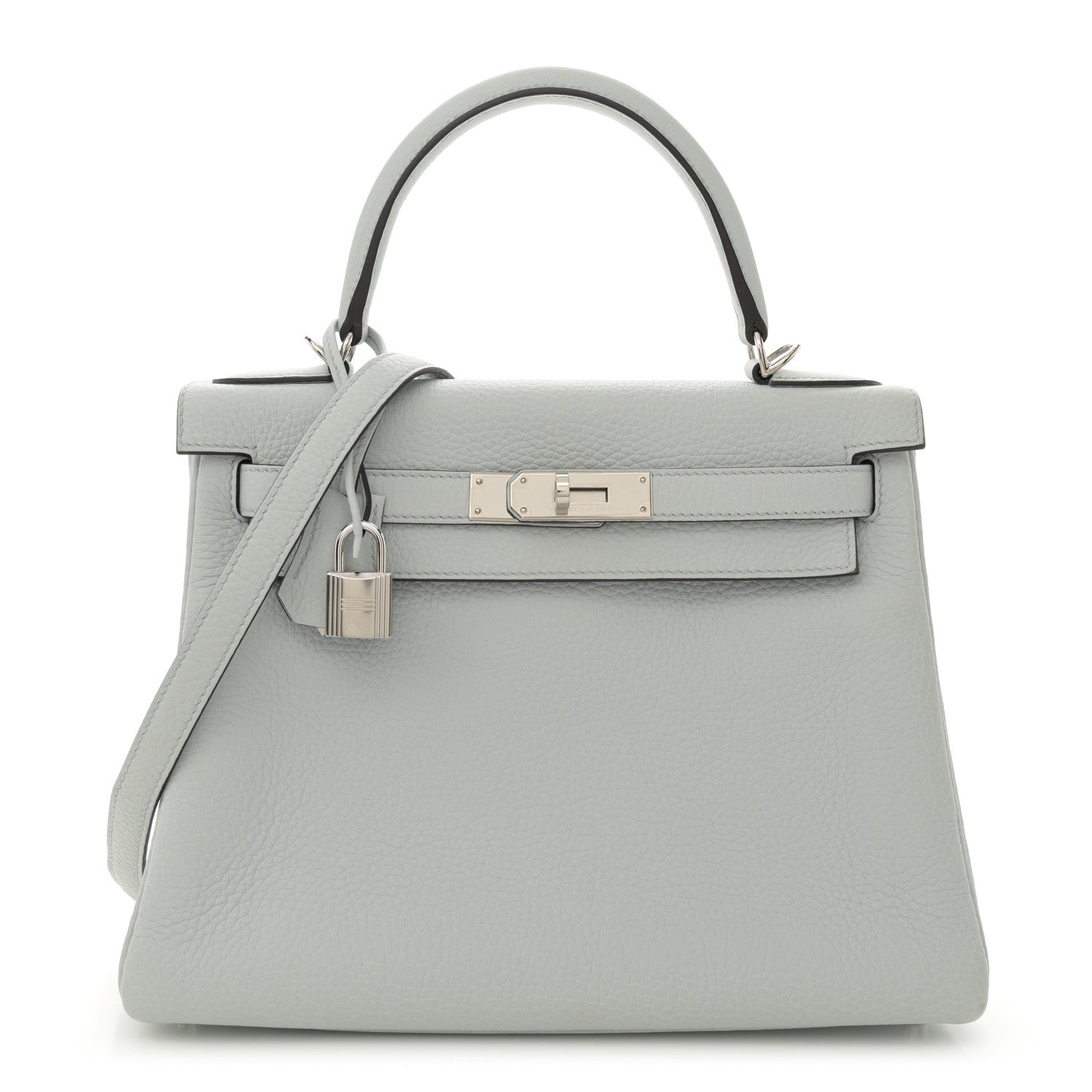Hermes Taurillon Clemence Kelly Retourne 28 Bleu Pale 1 of 12