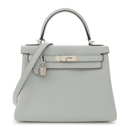 Hermes Taurillon Clemence Kelly Retourne 28 Bleu Pale 1 of 12
