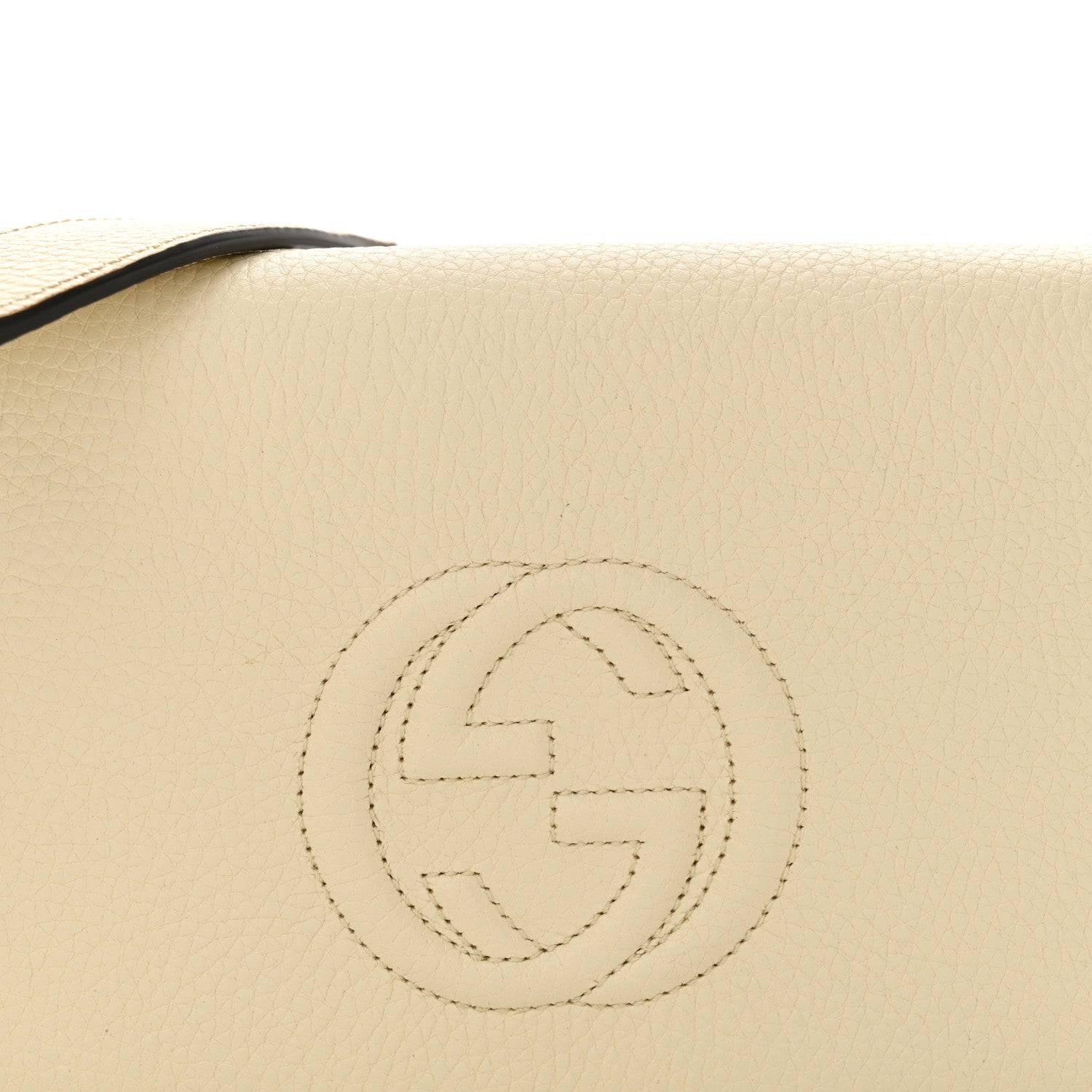 Gucci Pebbled Calfskin Soho Wallet on Chain Ivoire 7 of 11