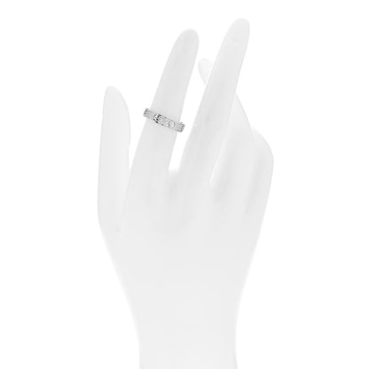 Cartier 18K White Gold Diamond 4mm LOVE Wedding Paved Band Ring 51 5.75 2 of 4