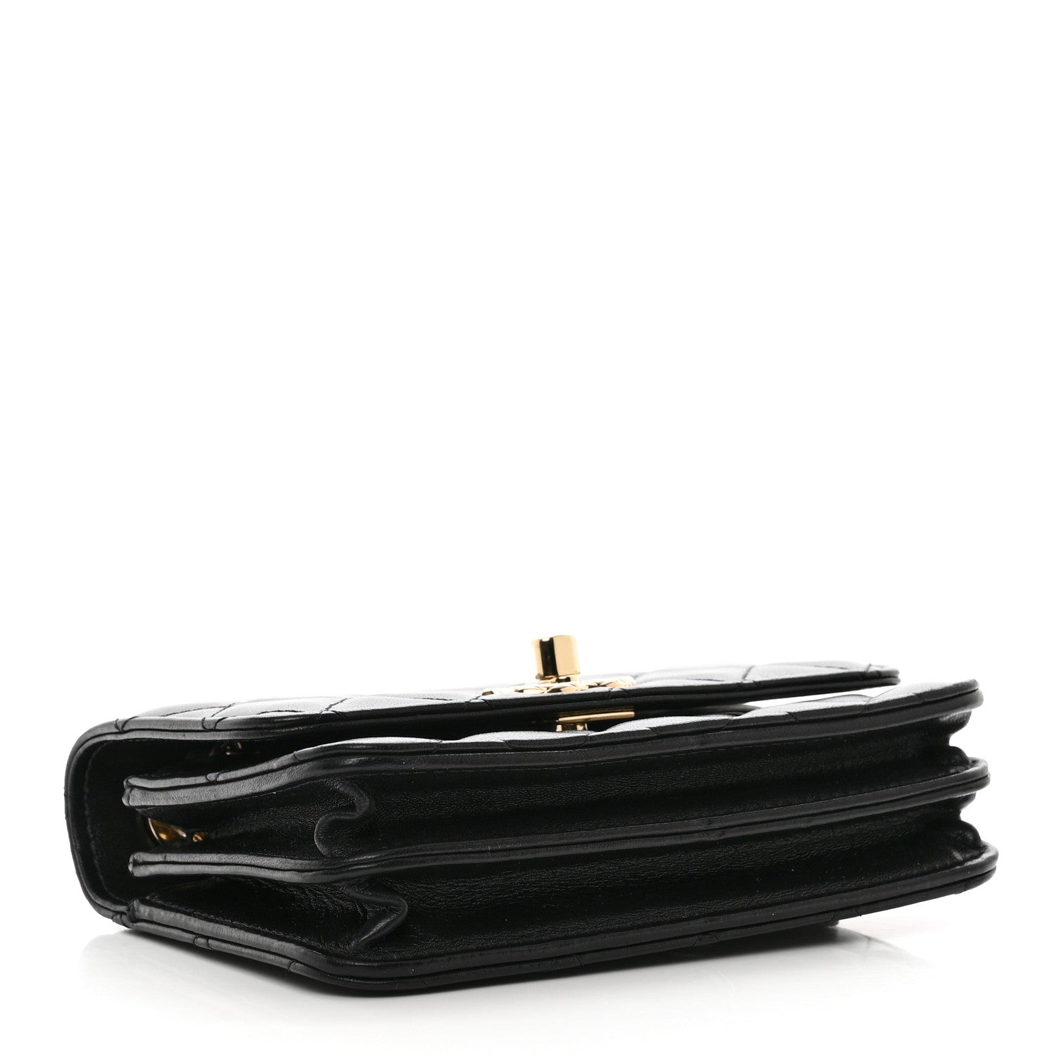 Chanel Lambskin Quilted Mini Trendy CC Wallet On Chain WOC Black 4 of 12