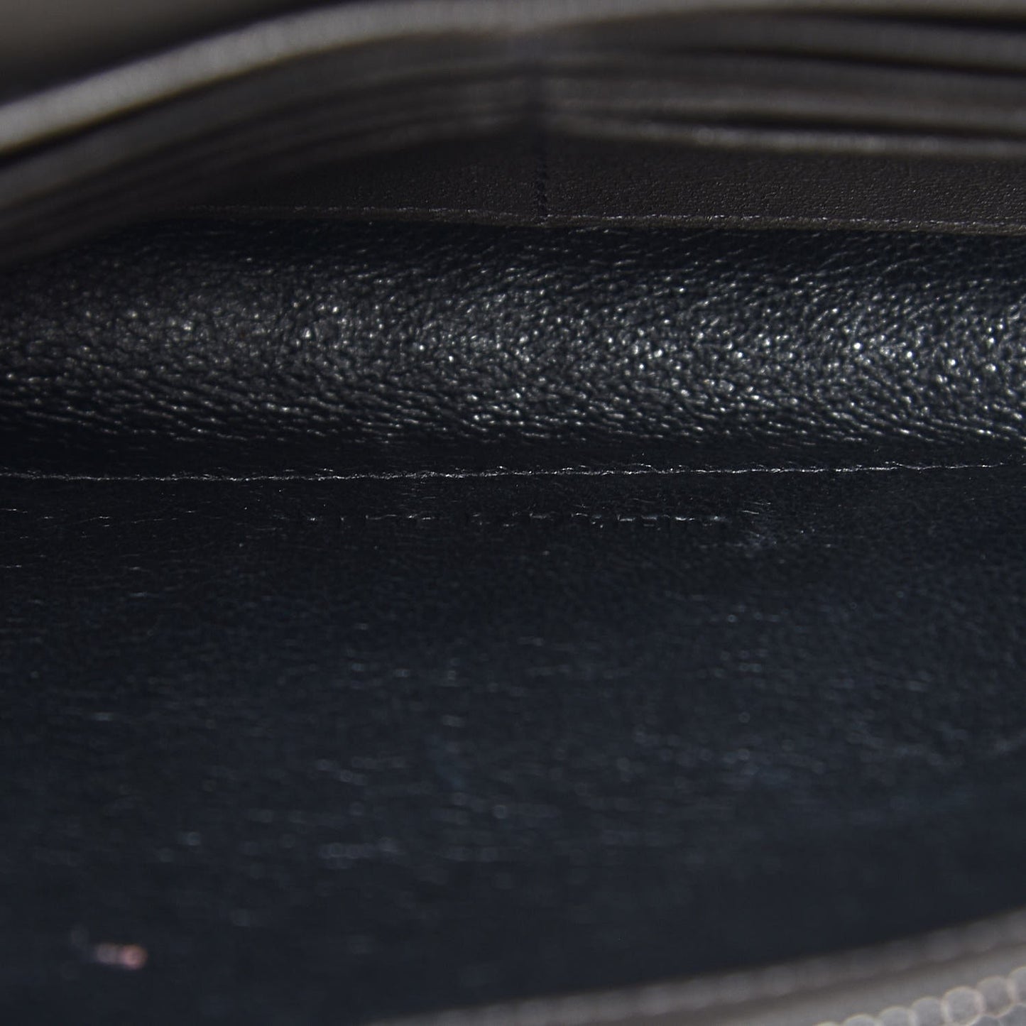 Sheepskin Tri-Quilt Monogram Envelope Chain Wallet Earth