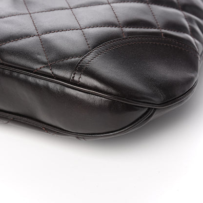 Burberry Calfskin Quilted Brook Hobo Dark Brown 8 of 9