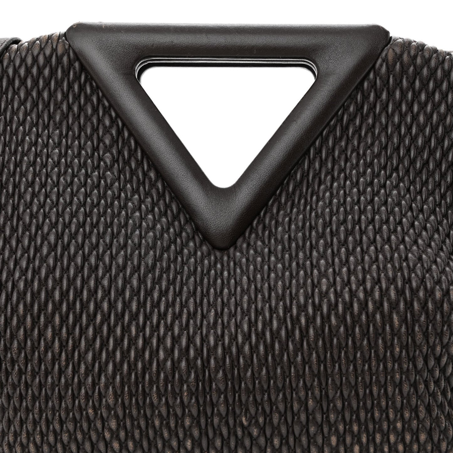 Lambskin Knit Medium The Point Triangle Bag Fondant