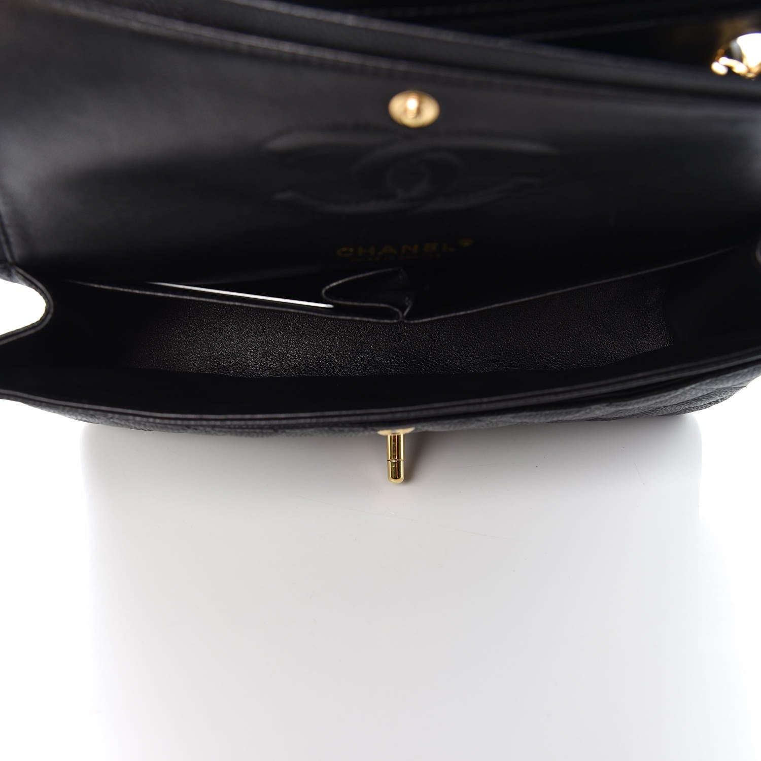 Chanel Caviar Quilted Medium Double Flap Black 7 of 10